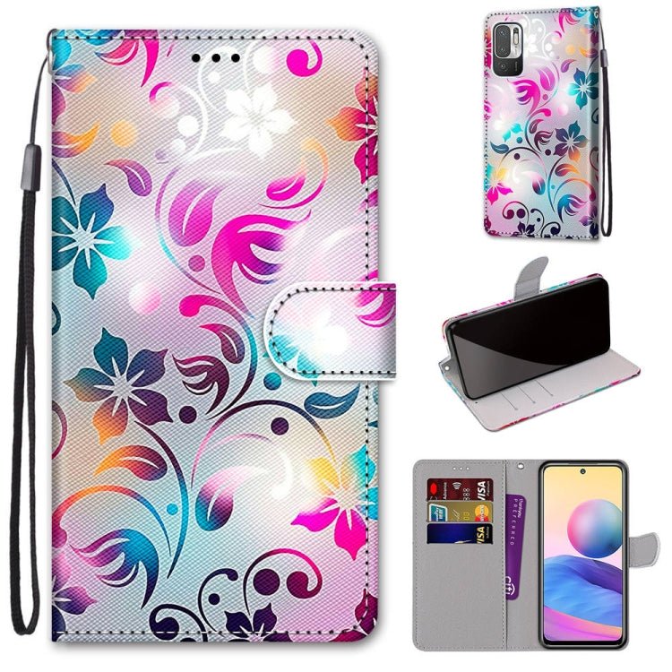 Coloured Drawing Cross Texture Horizontal Flip PU Leather Case with Holder & Card Slots & Wallet & Lanyard, For Xiaomi Redmi Note 10 4G / Note 10S, For Xiaomi Redmi Note 10 5G, For Xiaomi Redmi Note 10 Pro Max / Note 10 Pro, For Nokia 5.4