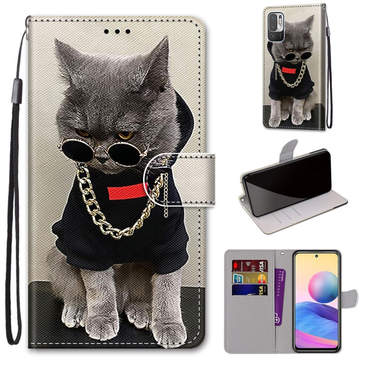 Coloured Drawing Cross Texture Horizontal Flip PU Leather Case with Holder & Card Slots & Wallet & Lanyard, For Xiaomi Redmi Note 10 4G / Note 10S, For Xiaomi Redmi Note 10 5G, For Xiaomi Redmi Note 10 Pro Max / Note 10 Pro, For Nokia 5.4