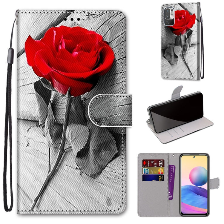 Coloured Drawing Cross Texture Horizontal Flip PU Leather Case with Holder & Card Slots & Wallet & Lanyard, For Xiaomi Redmi Note 10 4G / Note 10S, For Xiaomi Redmi Note 10 5G, For Xiaomi Redmi Note 10 Pro Max / Note 10 Pro, For Nokia 5.4