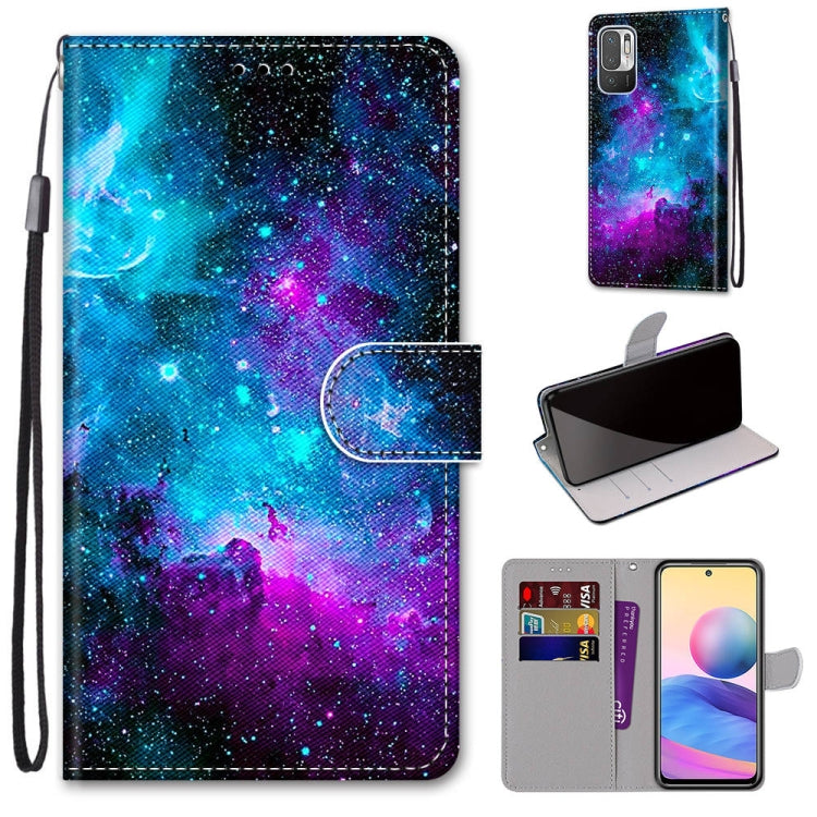 Coloured Drawing Cross Texture Horizontal Flip PU Leather Case with Holder & Card Slots & Wallet & Lanyard, For Xiaomi Redmi Note 10 4G / Note 10S, For Xiaomi Redmi Note 10 5G, For Xiaomi Redmi Note 10 Pro Max / Note 10 Pro, For Nokia 5.4