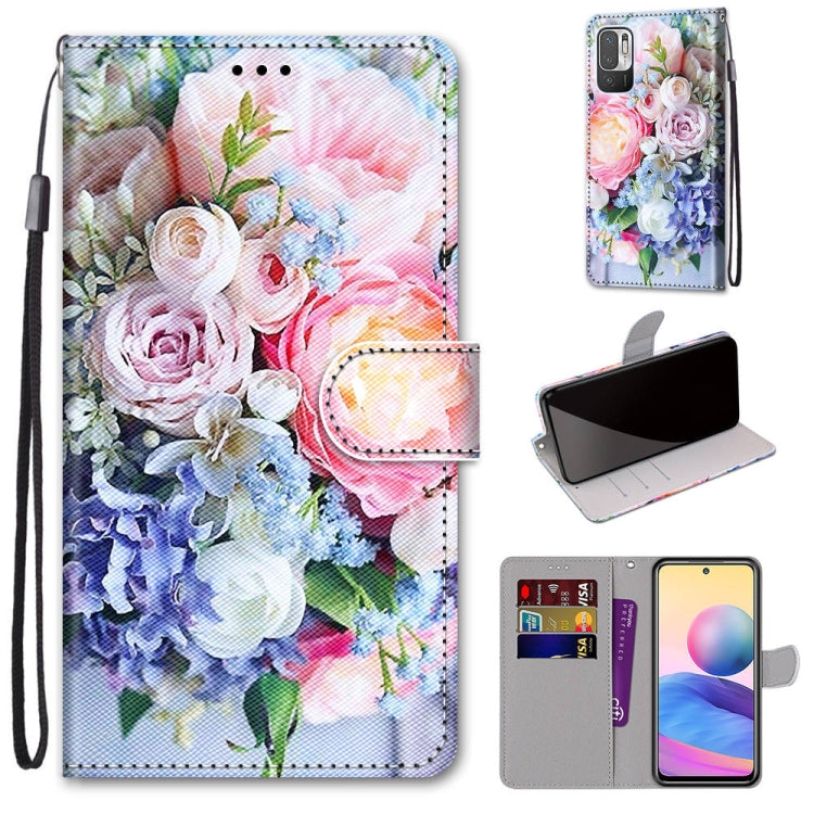 Coloured Drawing Cross Texture Horizontal Flip PU Leather Case with Holder & Card Slots & Wallet & Lanyard, For Xiaomi Redmi Note 10 4G / Note 10S, For Xiaomi Redmi Note 10 5G, For Xiaomi Redmi Note 10 Pro Max / Note 10 Pro, For Nokia 5.4