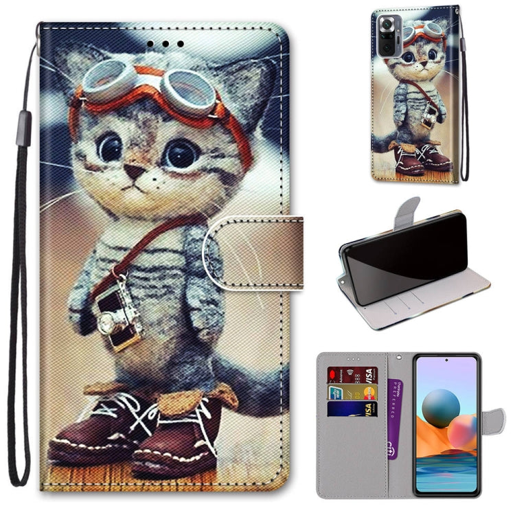 Coloured Drawing Cross Texture Horizontal Flip PU Leather Case with Holder & Card Slots & Wallet & Lanyard, For Xiaomi Redmi Note 10 4G / Note 10S, For Xiaomi Redmi Note 10 5G, For Xiaomi Redmi Note 10 Pro Max / Note 10 Pro, For Nokia 5.4