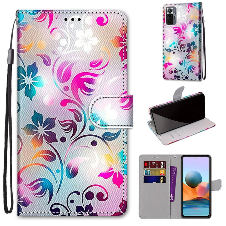 Coloured Drawing Cross Texture Horizontal Flip PU Leather Case with Holder & Card Slots & Wallet & Lanyard, For Xiaomi Redmi Note 10 4G / Note 10S, For Xiaomi Redmi Note 10 5G, For Xiaomi Redmi Note 10 Pro Max / Note 10 Pro, For Nokia 5.4