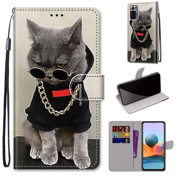Coloured Drawing Cross Texture Horizontal Flip PU Leather Case with Holder & Card Slots & Wallet & Lanyard, For Xiaomi Redmi Note 10 4G / Note 10S, For Xiaomi Redmi Note 10 5G, For Xiaomi Redmi Note 10 Pro Max / Note 10 Pro, For Nokia 5.4