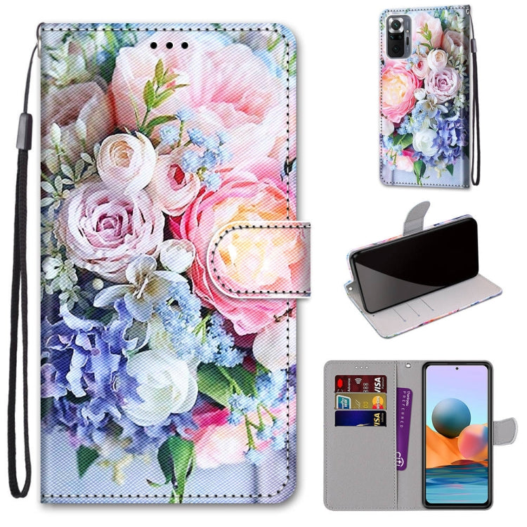 Coloured Drawing Cross Texture Horizontal Flip PU Leather Case with Holder & Card Slots & Wallet & Lanyard, For Xiaomi Redmi Note 10 4G / Note 10S, For Xiaomi Redmi Note 10 5G, For Xiaomi Redmi Note 10 Pro Max / Note 10 Pro, For Nokia 5.4