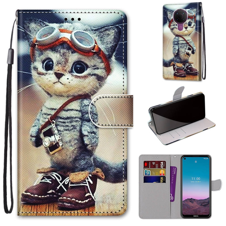 Coloured Drawing Cross Texture Horizontal Flip PU Leather Case with Holder & Card Slots & Wallet & Lanyard, For Xiaomi Redmi Note 10 4G / Note 10S, For Xiaomi Redmi Note 10 5G, For Xiaomi Redmi Note 10 Pro Max / Note 10 Pro, For Nokia 5.4