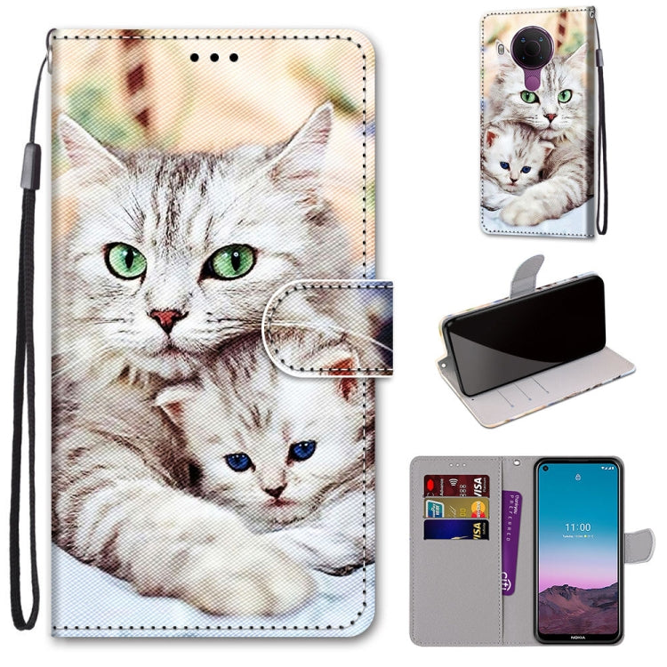 Coloured Drawing Cross Texture Horizontal Flip PU Leather Case with Holder & Card Slots & Wallet & Lanyard, For Xiaomi Redmi Note 10 4G / Note 10S, For Xiaomi Redmi Note 10 5G, For Xiaomi Redmi Note 10 Pro Max / Note 10 Pro, For Nokia 5.4