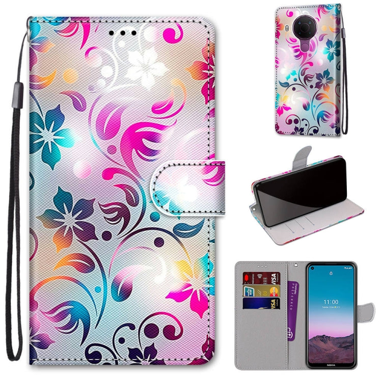Coloured Drawing Cross Texture Horizontal Flip PU Leather Case with Holder & Card Slots & Wallet & Lanyard, For Xiaomi Redmi Note 10 4G / Note 10S, For Xiaomi Redmi Note 10 5G, For Xiaomi Redmi Note 10 Pro Max / Note 10 Pro, For Nokia 5.4
