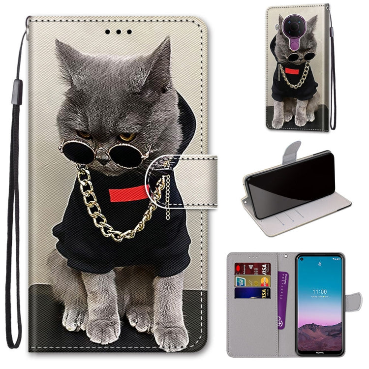 Coloured Drawing Cross Texture Horizontal Flip PU Leather Case with Holder & Card Slots & Wallet & Lanyard, For Xiaomi Redmi Note 10 4G / Note 10S, For Xiaomi Redmi Note 10 5G, For Xiaomi Redmi Note 10 Pro Max / Note 10 Pro, For Nokia 5.4