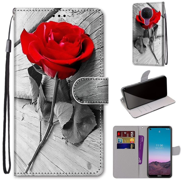 Coloured Drawing Cross Texture Horizontal Flip PU Leather Case with Holder & Card Slots & Wallet & Lanyard, For Xiaomi Redmi Note 10 4G / Note 10S, For Xiaomi Redmi Note 10 5G, For Xiaomi Redmi Note 10 Pro Max / Note 10 Pro, For Nokia 5.4