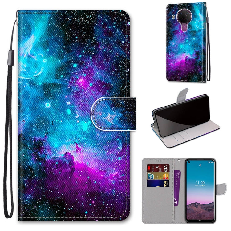 Coloured Drawing Cross Texture Horizontal Flip PU Leather Case with Holder & Card Slots & Wallet & Lanyard, For Xiaomi Redmi Note 10 4G / Note 10S, For Xiaomi Redmi Note 10 5G, For Xiaomi Redmi Note 10 Pro Max / Note 10 Pro, For Nokia 5.4