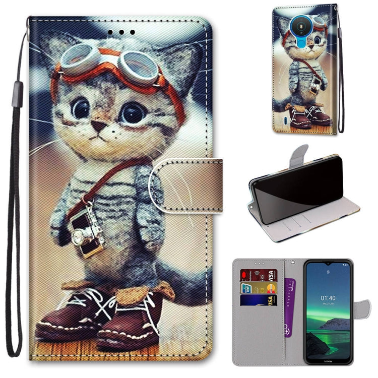 Coloured Drawing Cross Texture Horizontal Flip PU Leather Case with Holder & Card Slots & Wallet & Lanyard, For Nokia 1.4, For Samsung Galaxy A32 4G / A32 Lite, For Samsung Galaxy F62 / M62, For Samsung Galaxy S21 FE