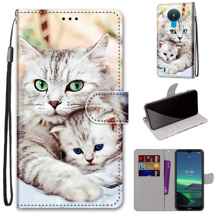 Coloured Drawing Cross Texture Horizontal Flip PU Leather Case with Holder & Card Slots & Wallet & Lanyard, For Nokia 1.4, For Samsung Galaxy A32 4G / A32 Lite, For Samsung Galaxy F62 / M62, For Samsung Galaxy S21 FE