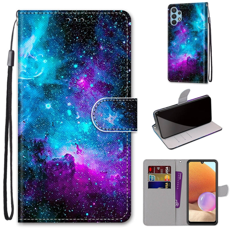 Coloured Drawing Cross Texture Horizontal Flip PU Leather Case with Holder & Card Slots & Wallet & Lanyard, For Nokia 1.4, For Samsung Galaxy A32 4G / A32 Lite, For Samsung Galaxy F62 / M62, For Samsung Galaxy S21 FE
