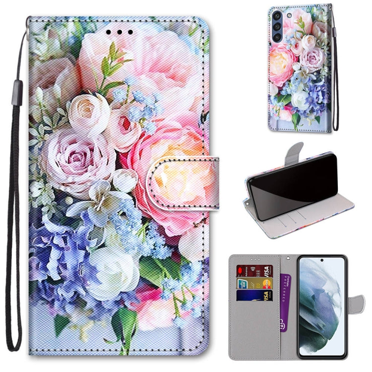 Coloured Drawing Cross Texture Horizontal Flip PU Leather Case with Holder & Card Slots & Wallet & Lanyard, For Nokia 1.4, For Samsung Galaxy A32 4G / A32 Lite, For Samsung Galaxy F62 / M62, For Samsung Galaxy S21 FE