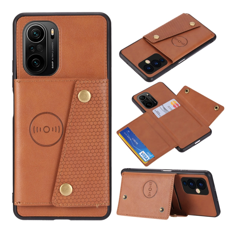 Double Buckle PU + TPU Shockproof Magnetic Protective Case with Card Slot & Holder, For OnePlus 9, For OnePlus 9 Pro, For Xiaomi Redmi K40, For Xiaomi Redmi Note 9 4G, For Xiaomi Redmi Note 10, For Samsung Galaxy A32 4G, For OPPO A94