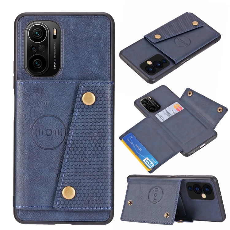 Double Buckle PU + TPU Shockproof Magnetic Protective Case with Card Slot & Holder, For OnePlus 9, For OnePlus 9 Pro, For Xiaomi Redmi K40, For Xiaomi Redmi Note 9 4G, For Xiaomi Redmi Note 10, For Samsung Galaxy A32 4G, For OPPO A94