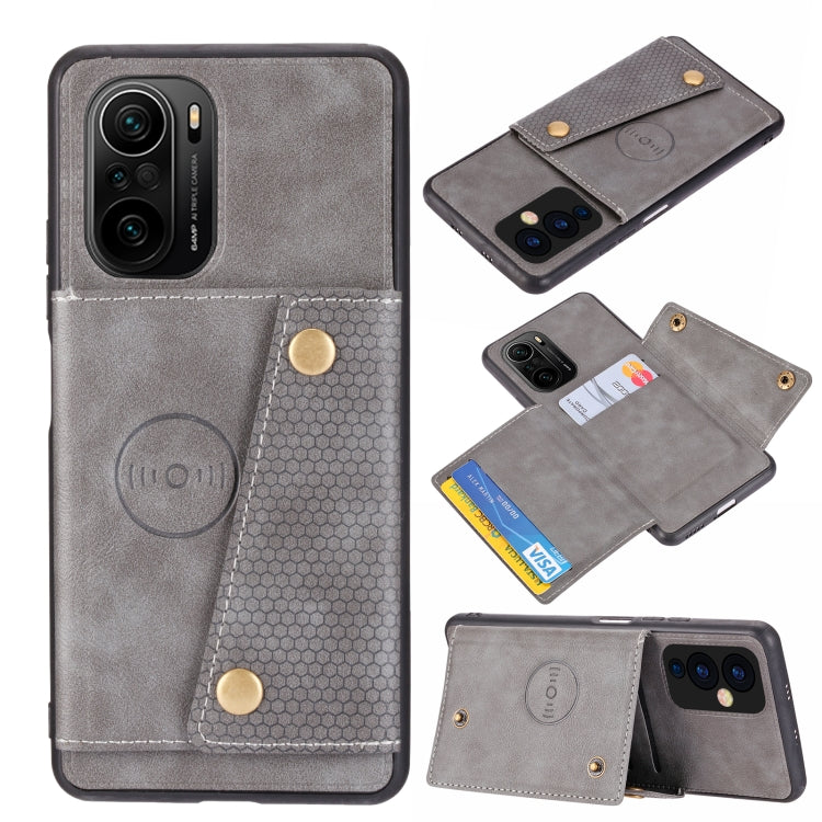 Double Buckle PU + TPU Shockproof Magnetic Protective Case with Card Slot & Holder, For OnePlus 9, For OnePlus 9 Pro, For Xiaomi Redmi K40, For Xiaomi Redmi Note 9 4G, For Xiaomi Redmi Note 10, For Samsung Galaxy A32 4G, For OPPO A94
