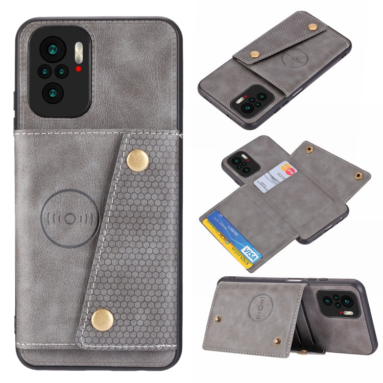 Double Buckle PU + TPU Shockproof Magnetic Protective Case with Card Slot & Holder, For OnePlus 9, For OnePlus 9 Pro, For Xiaomi Redmi K40, For Xiaomi Redmi Note 9 4G, For Xiaomi Redmi Note 10, For Samsung Galaxy A32 4G, For OPPO A94