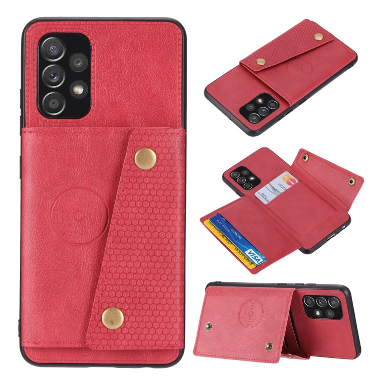 Double Buckle PU + TPU Shockproof Magnetic Protective Case with Card Slot & Holder, For OnePlus 9, For OnePlus 9 Pro, For Xiaomi Redmi K40, For Xiaomi Redmi Note 9 4G, For Xiaomi Redmi Note 10, For Samsung Galaxy A32 4G, For OPPO A94