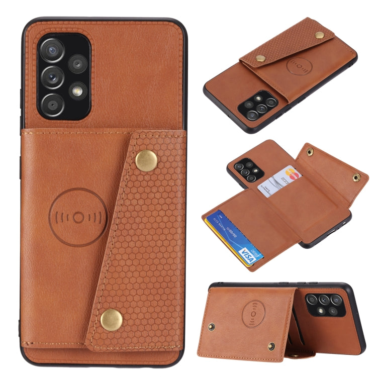 Double Buckle PU + TPU Shockproof Magnetic Protective Case with Card Slot & Holder, For OnePlus 9, For OnePlus 9 Pro, For Xiaomi Redmi K40, For Xiaomi Redmi Note 9 4G, For Xiaomi Redmi Note 10, For Samsung Galaxy A32 4G, For OPPO A94