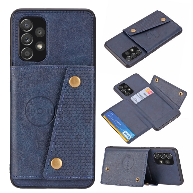 Double Buckle PU + TPU Shockproof Magnetic Protective Case with Card Slot & Holder, For OnePlus 9, For OnePlus 9 Pro, For Xiaomi Redmi K40, For Xiaomi Redmi Note 9 4G, For Xiaomi Redmi Note 10, For Samsung Galaxy A32 4G, For OPPO A94