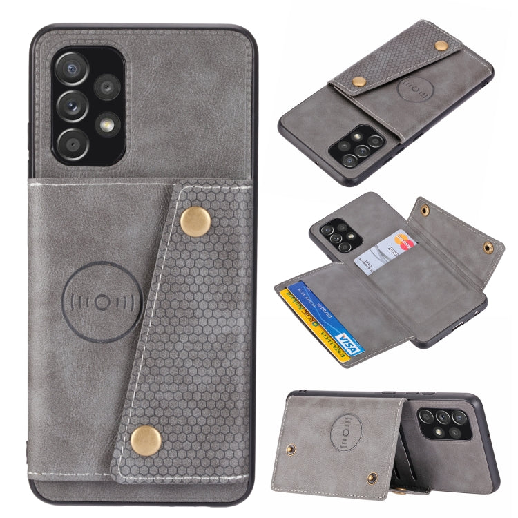 Double Buckle PU + TPU Shockproof Magnetic Protective Case with Card Slot & Holder, For OnePlus 9, For OnePlus 9 Pro, For Xiaomi Redmi K40, For Xiaomi Redmi Note 9 4G, For Xiaomi Redmi Note 10, For Samsung Galaxy A32 4G, For OPPO A94