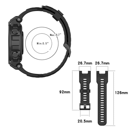 Silicone Replacement Strap Watchband with Dismantling Tools, One Size