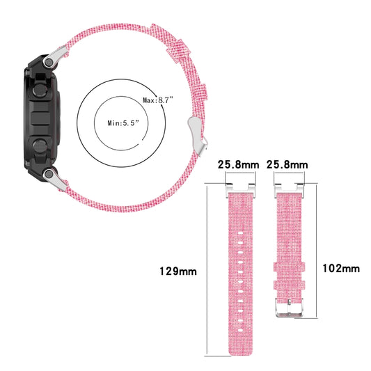 Nylon Canvas Replacement Strap Watchband with Dismantling Tools, One Size