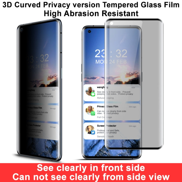 For OPPO Find X3 / Find X3 Pro IMAK 3D Curved Privacy Anti-glare Tempered Glass Film