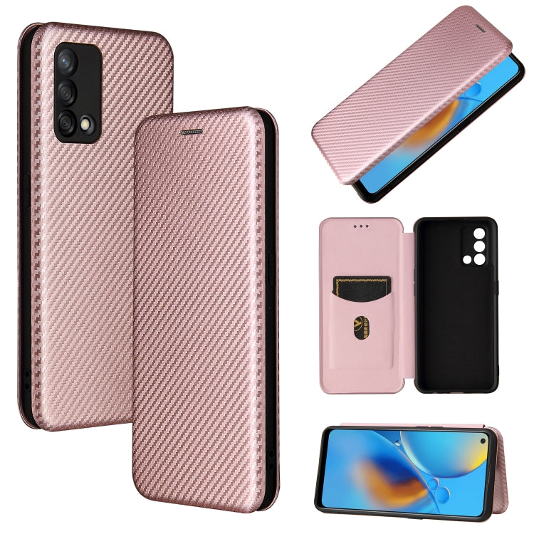 Carbon Fiber Texture Magnetic Horizontal Flip TPU + PC + PU Leather Case with Card Slot, For OPPO F19 / A74 4G, For Blackview A70 (2021)
