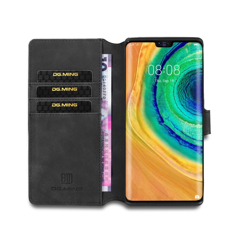 DG.MING Retro Oil Side Horizontal Flip Case with Holder & Card Slots & Wallet, For Huawei Mate 30 Pro