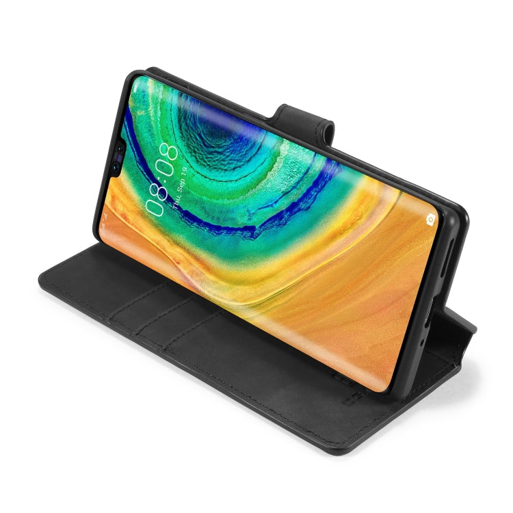 DG.MING Retro Oil Side Horizontal Flip Case with Holder & Card Slots & Wallet, For Huawei Mate 30 Pro