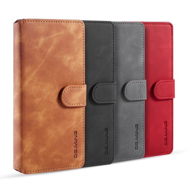 DG.MING Retro Oil Side Horizontal Flip Case with Holder & Card Slots & Wallet, For Huawei Mate 30 Pro
