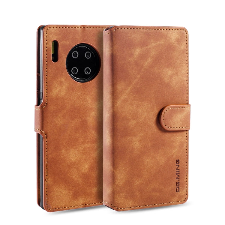 DG.MING Retro Oil Side Horizontal Flip Case with Holder & Card Slots & Wallet, For Huawei Mate 30 Pro