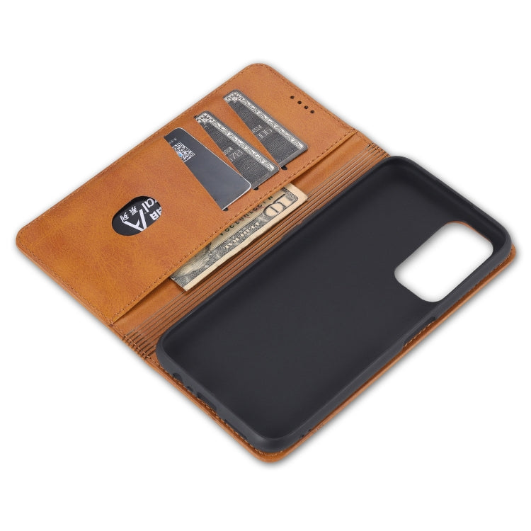 AZNS Magnetic Calf Texture Horizontal Flip Leather Case with Card Slots & Holder & Wallet, For OPPO A54 4G, For OPPO A94 5G, For OPPO A95 5G, For Xiaomi Mi 11 Lite
