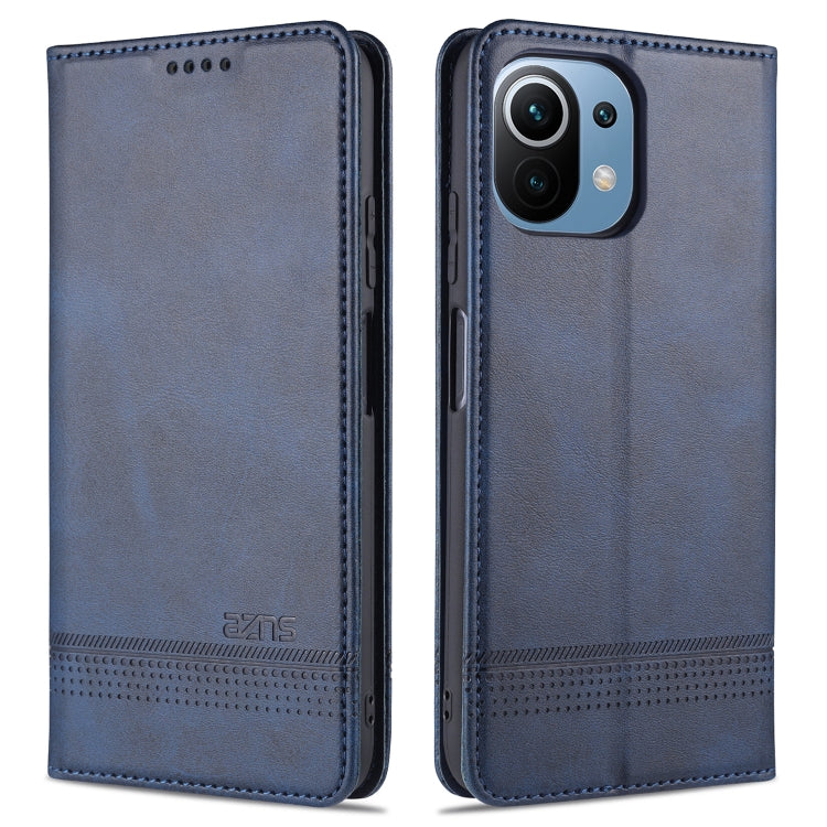AZNS Magnetic Calf Texture Horizontal Flip Leather Case with Card Slots & Holder & Wallet, For OPPO A54 4G, For OPPO A94 5G, For OPPO A95 5G, For Xiaomi Mi 11 Lite