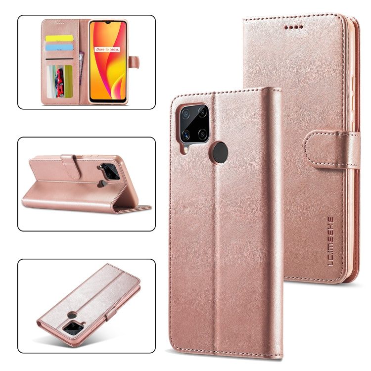 LC.IMEEKE Calf Texture Horizontal Flip Leather Case, with Holder & Card Slots & Wallet, For OPPO Realme C15 / C12 / C25, For OPPO F19 / A74 4G