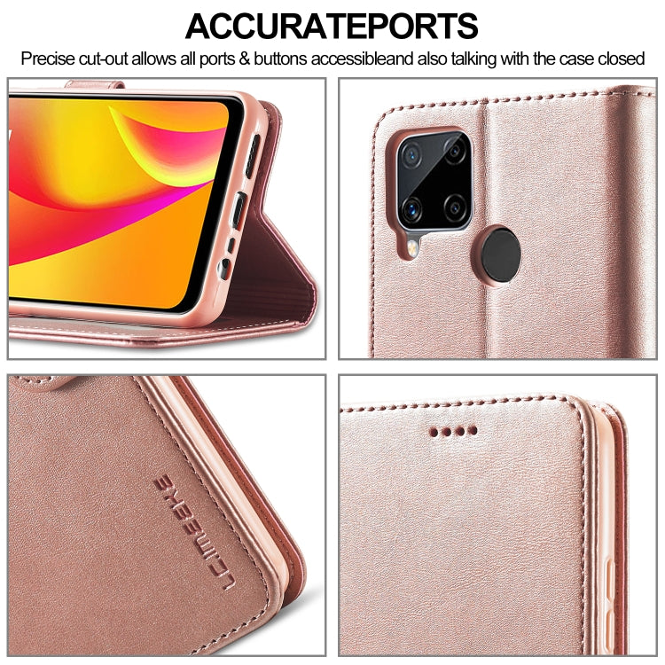 LC.IMEEKE Calf Texture Horizontal Flip Leather Case, with Holder & Card Slots & Wallet, For OPPO Realme C15 / C12 / C25, For OPPO F19 / A74 4G