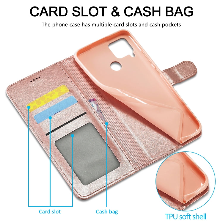 LC.IMEEKE Calf Texture Horizontal Flip Leather Case, with Holder & Card Slots & Wallet, For OPPO Realme C15 / C12 / C25, For OPPO F19 / A74 4G