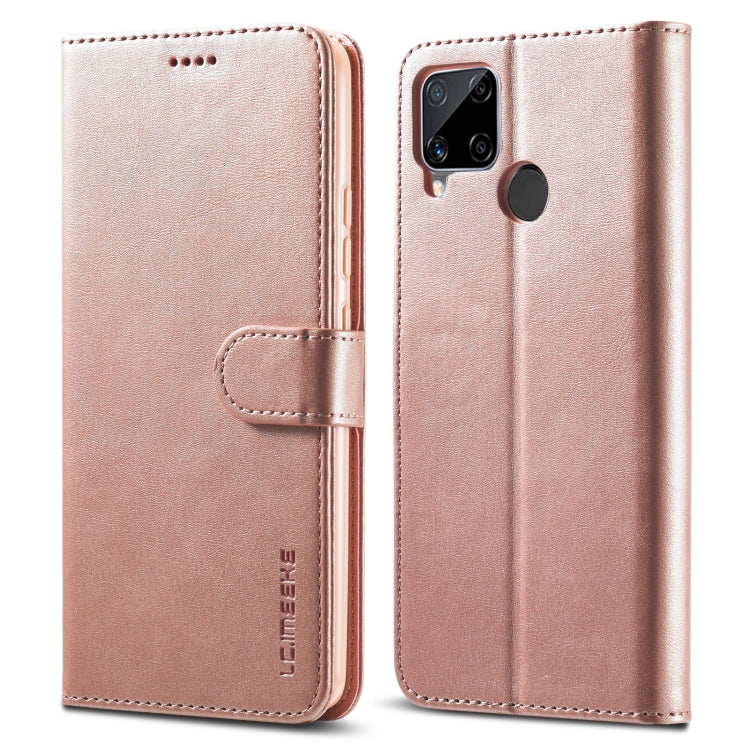 LC.IMEEKE Calf Texture Horizontal Flip Leather Case, with Holder & Card Slots & Wallet, For OPPO Realme C15 / C12 / C25, For OPPO F19 / A74 4G