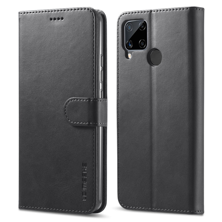 LC.IMEEKE Calf Texture Horizontal Flip Leather Case, with Holder & Card Slots & Wallet, For OPPO Realme C15 / C12 / C25, For OPPO F19 / A74 4G