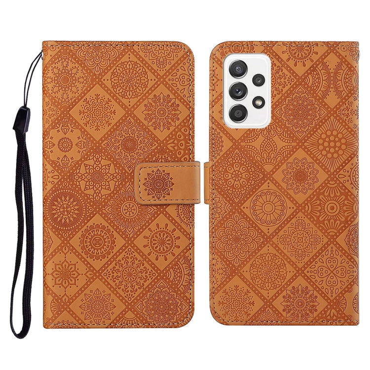 Ethnic Style Embossed Pattern Horizontal Flip Leather Case with Holder & Card Slots & Wallet & Lanyard, For Samsung Galaxy S21 FE, For Samsung Galaxy A52 5G / 4G, For Samsung Galaxy A72 5G / 4G, For Samsung Galaxy A22  4G, For Samsung Galaxy A22  5G���...