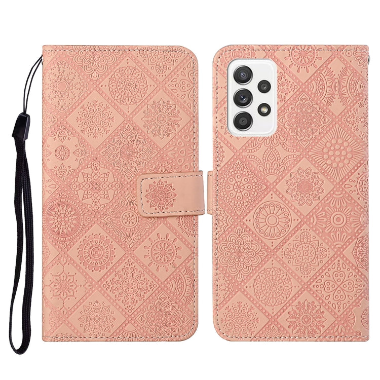 Ethnic Style Embossed Pattern Horizontal Flip Leather Case with Holder & Card Slots & Wallet & Lanyard, For Samsung Galaxy S21 FE, For Samsung Galaxy A52 5G / 4G, For Samsung Galaxy A72 5G / 4G, For Samsung Galaxy A22  4G, For Samsung Galaxy A22  5G���...