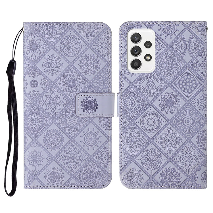 Ethnic Style Embossed Pattern Horizontal Flip Leather Case with Holder & Card Slots & Wallet & Lanyard, For Samsung Galaxy S21 FE, For Samsung Galaxy A52 5G / 4G, For Samsung Galaxy A72 5G / 4G, For Samsung Galaxy A22  4G, For Samsung Galaxy A22  5G���...
