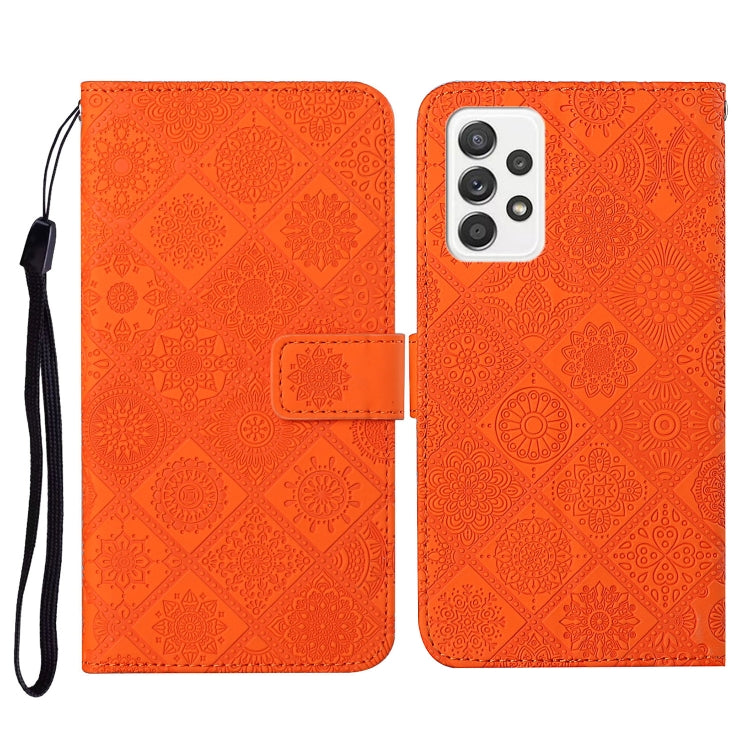 Ethnic Style Embossed Pattern Horizontal Flip Leather Case with Holder & Card Slots & Wallet & Lanyard, For Samsung Galaxy S21 FE, For Samsung Galaxy A52 5G / 4G, For Samsung Galaxy A72 5G / 4G, For Samsung Galaxy A22  4G, For Samsung Galaxy A22  5G���...