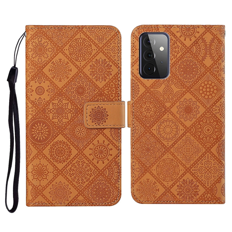 Ethnic Style Embossed Pattern Horizontal Flip Leather Case with Holder & Card Slots & Wallet & Lanyard, For Samsung Galaxy S21 FE, For Samsung Galaxy A52 5G / 4G, For Samsung Galaxy A72 5G / 4G, For Samsung Galaxy A22  4G, For Samsung Galaxy A22  5G���...
