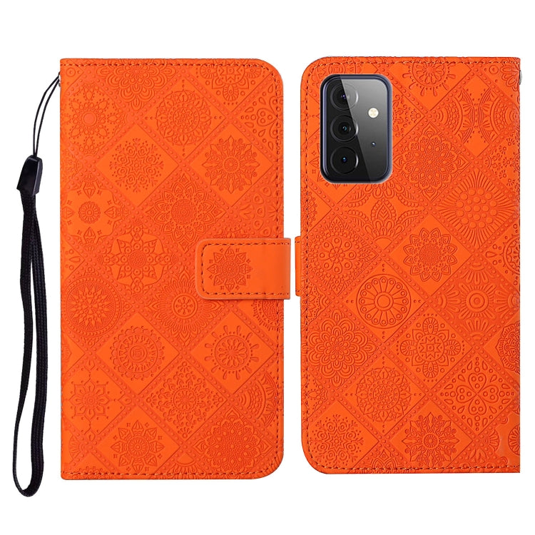 Ethnic Style Embossed Pattern Horizontal Flip Leather Case with Holder & Card Slots & Wallet & Lanyard, For Samsung Galaxy S21 FE, For Samsung Galaxy A52 5G / 4G, For Samsung Galaxy A72 5G / 4G, For Samsung Galaxy A22  4G, For Samsung Galaxy A22  5G���...