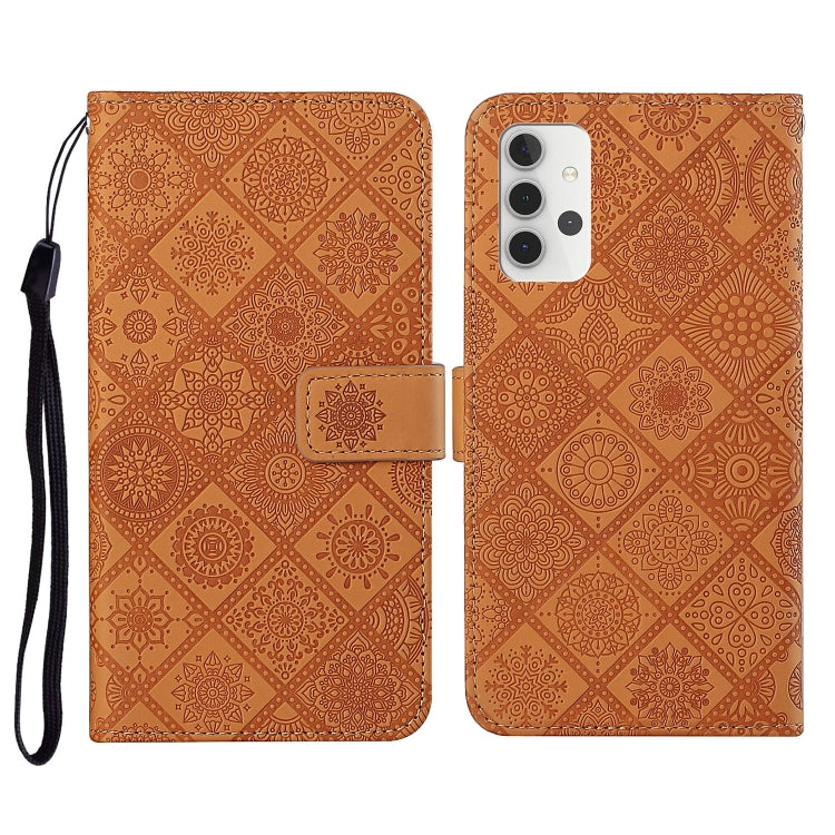 Ethnic Style Embossed Pattern Horizontal Flip Leather Case with Holder & Card Slots & Wallet & Lanyard, For Samsung Galaxy S21 FE, For Samsung Galaxy A52 5G / 4G, For Samsung Galaxy A72 5G / 4G, For Samsung Galaxy A22  4G, For Samsung Galaxy A22  5G���...