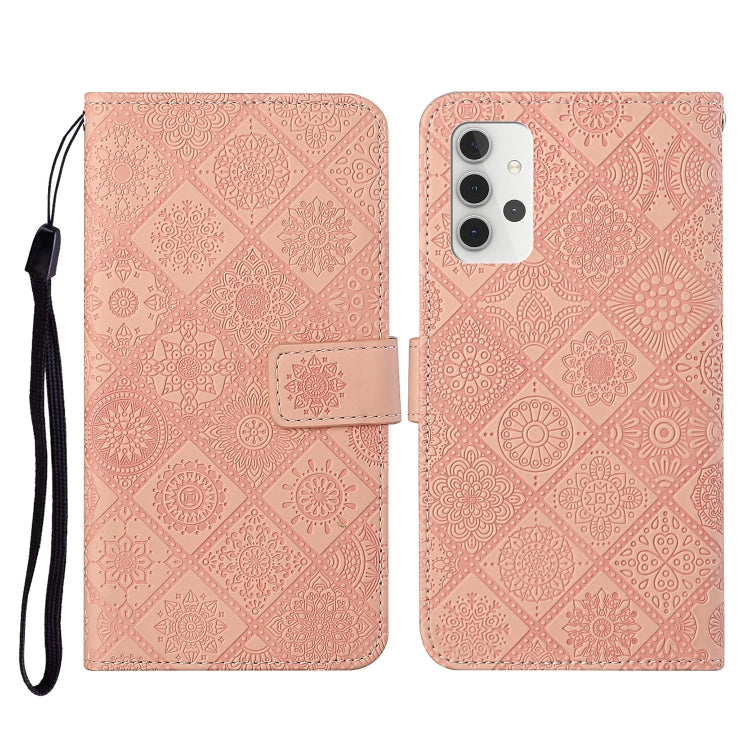 Ethnic Style Embossed Pattern Horizontal Flip Leather Case with Holder & Card Slots & Wallet & Lanyard, For Samsung Galaxy S21 FE, For Samsung Galaxy A52 5G / 4G, For Samsung Galaxy A72 5G / 4G, For Samsung Galaxy A22  4G, For Samsung Galaxy A22  5G���...